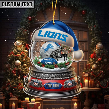 NFL Glass Snow Ball Helmet Football Ornament DDT CTND