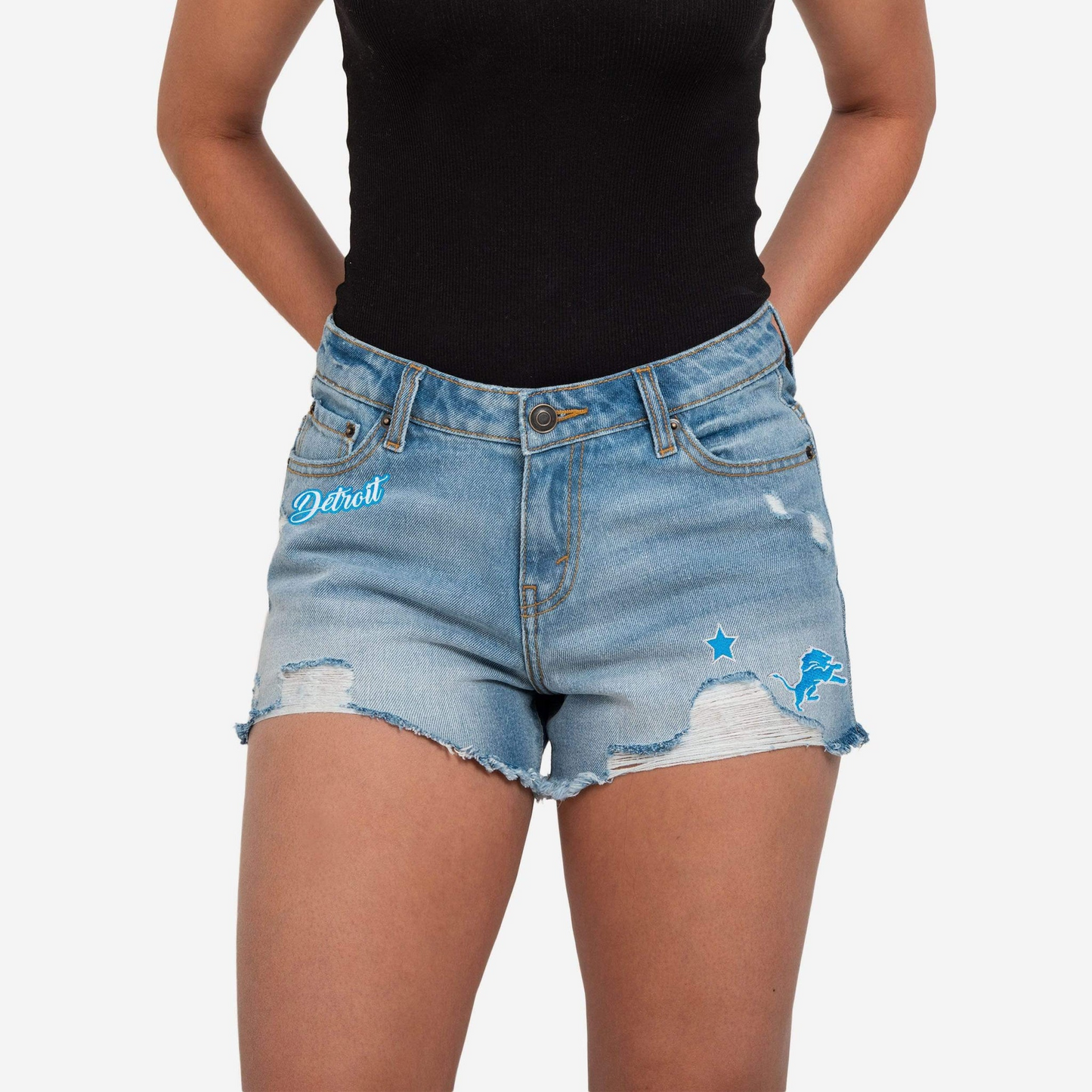 DL Womens Team Logo Denim Shorts DDTTTV