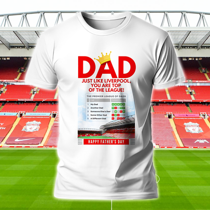 Dad Just Like Liverpool, You Are Top Of The League Shirt DDTCTND