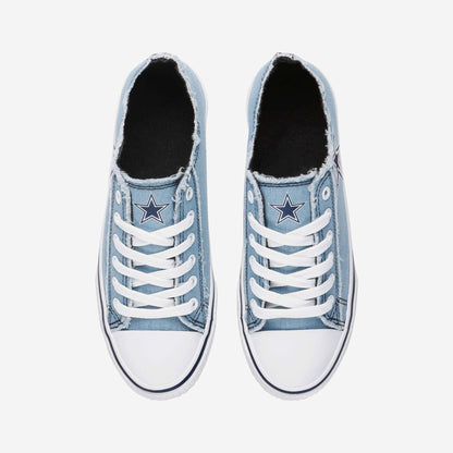 Dallas Cowboys Womens Denim Low Top Canvas Shoes NDD