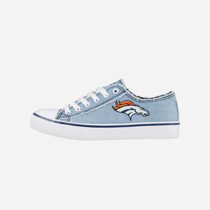 Denver Broncos Womens Denim Low Top Canvas Shoes NDD