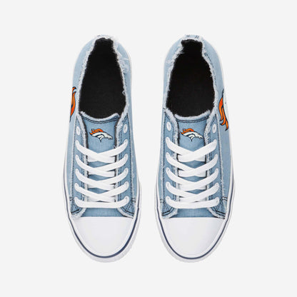 Denver Broncos Womens Denim Low Top Canvas Shoes NDD