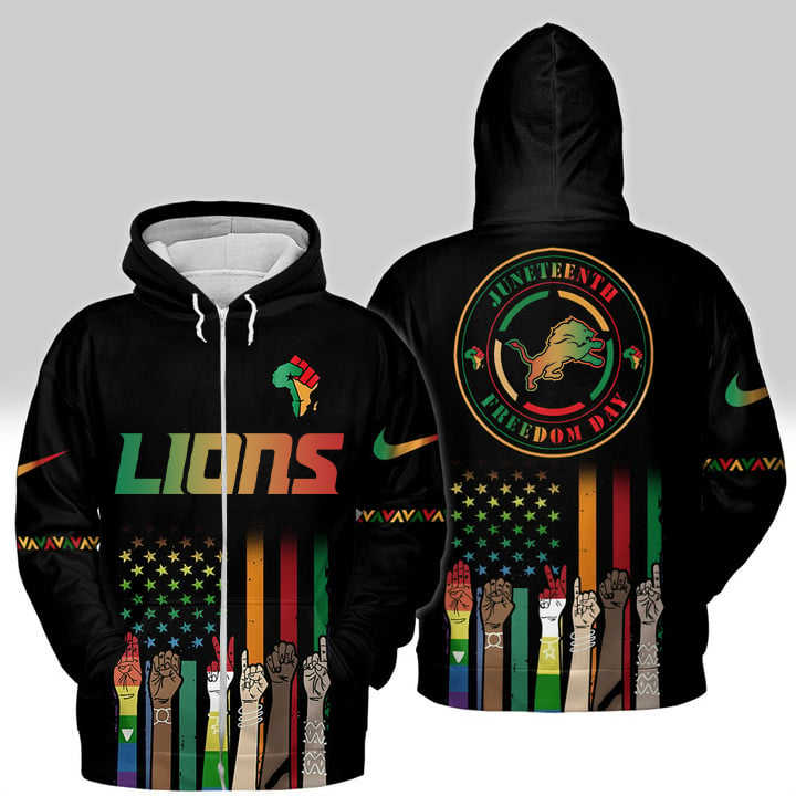 Detroit Lions - Juneteenth Freedom Day Shirt DDTCTND