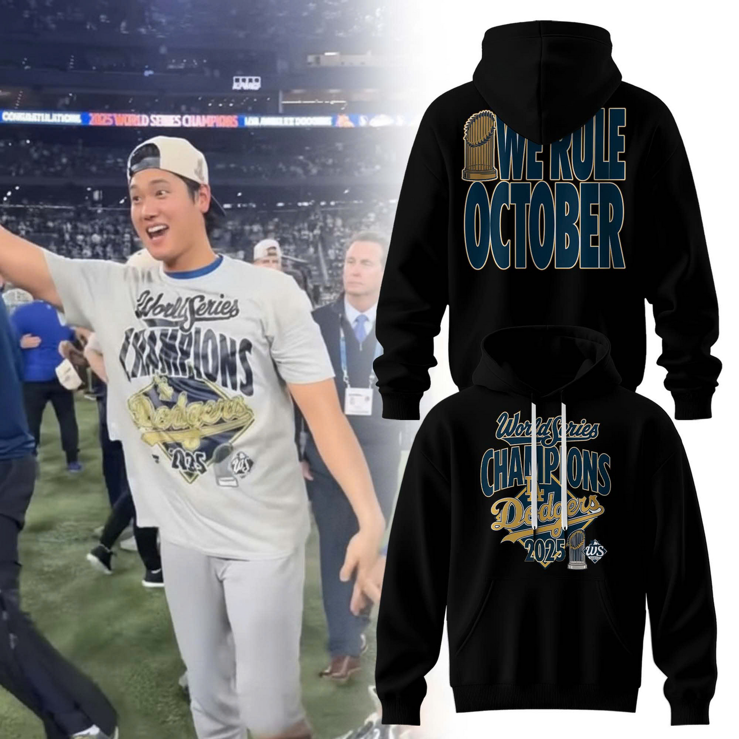 Dodgers 2025 World Series Champions Hoodie V1 NAK