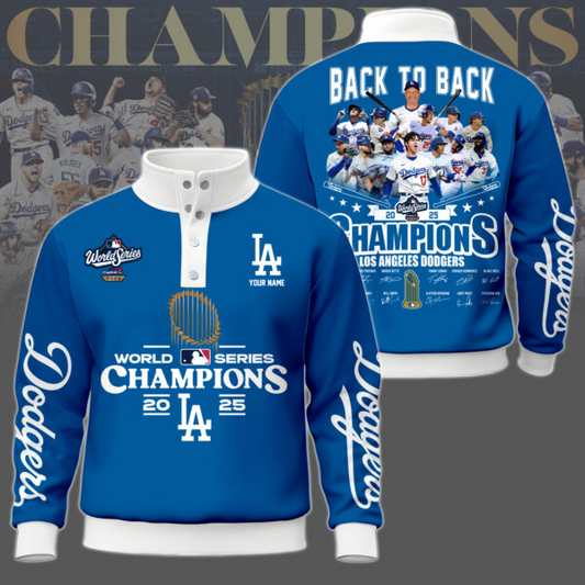 Dodgers 2025 World Series Champions Western Style Sweater With Buckles V1 NAK NHT