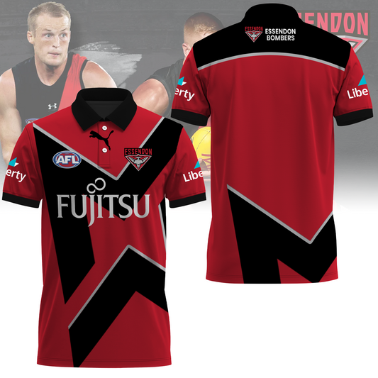 Essendon Football Club AFL Be A Bomber Limited Edition Polo Shirt TM - Super Savings When Buying Combo V3