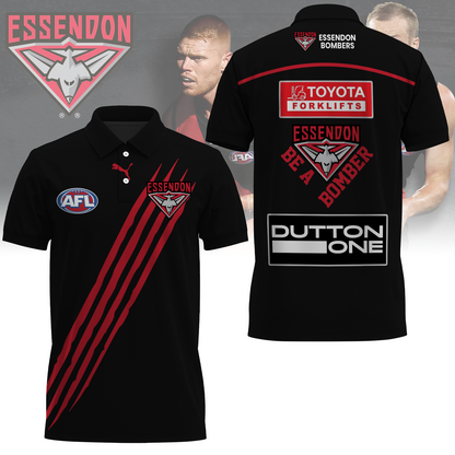 Essendon Football Club AFL Be A Bomber Limited Edition Polo Shirt TM V2