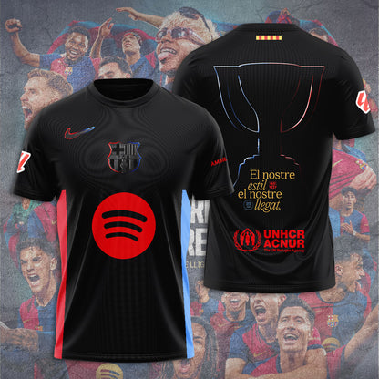 FC Barcelona Campeones La Liga 2024 2025 V9 Shirt DDT