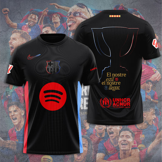 FC Barcelona Campeones La Liga 2024 2025 V9 Shirt DDT