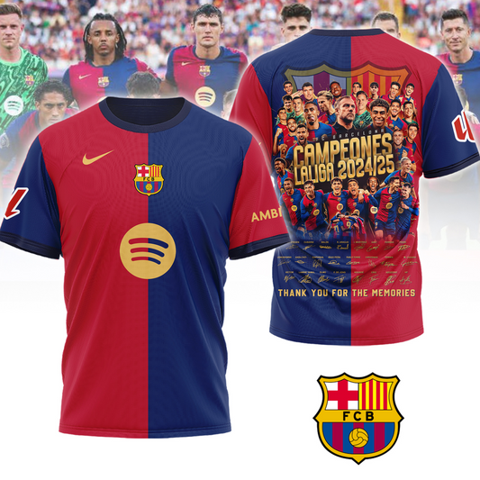 FC Barcelona Campeones La Liga 2024 2025 Shirt DDTTTV