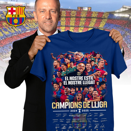 FC Barcelona Campeones La Liga Shirt DDTCTND
