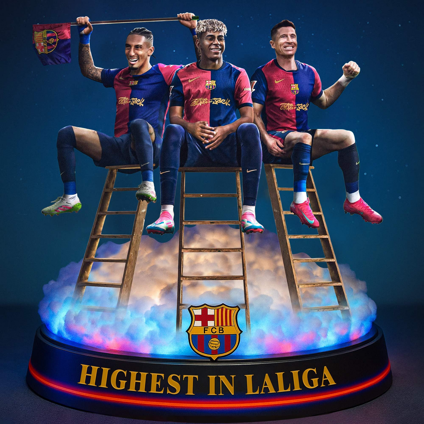 FC Barcelona Campeones La Liga V5 Premium Acrylic Plaque DDTCTND