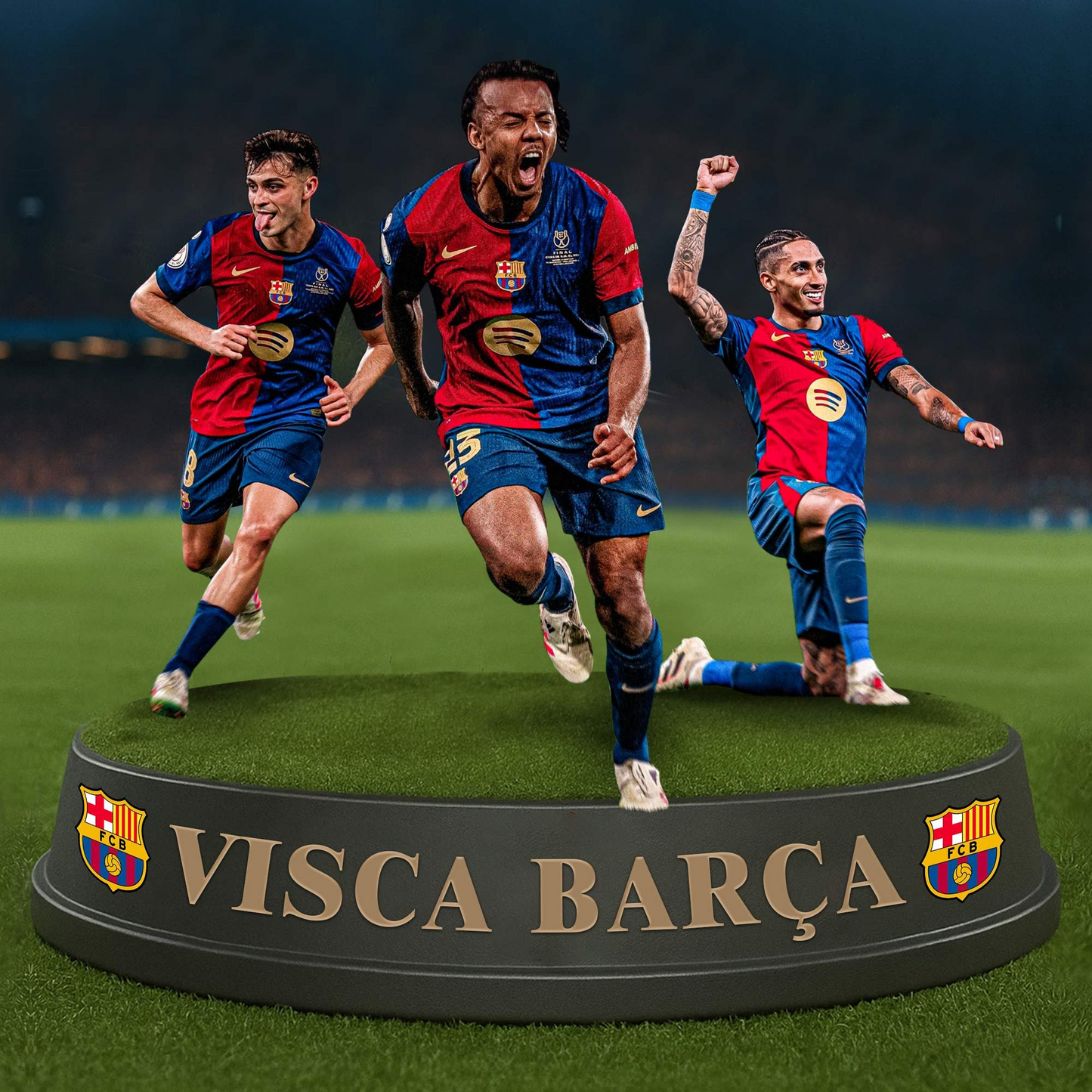 FC Barcelona Campeones La Liga V7 Premium Acrylic Plaque DDTCTND