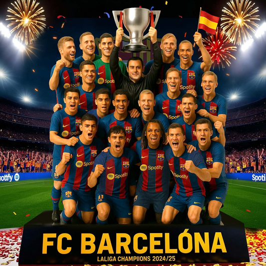 FC Barcelona Campeones La Liga V8 Premium Acrylic Plaque DDTTTV