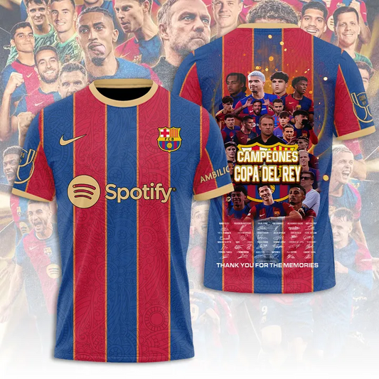 FC Barcelona Copa Del Rey Campeones 3D Shirt V1 NDD