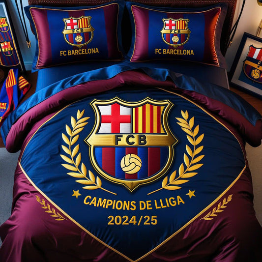 FC Barcelona Campeones La Liga V3 Bedding Set DDT