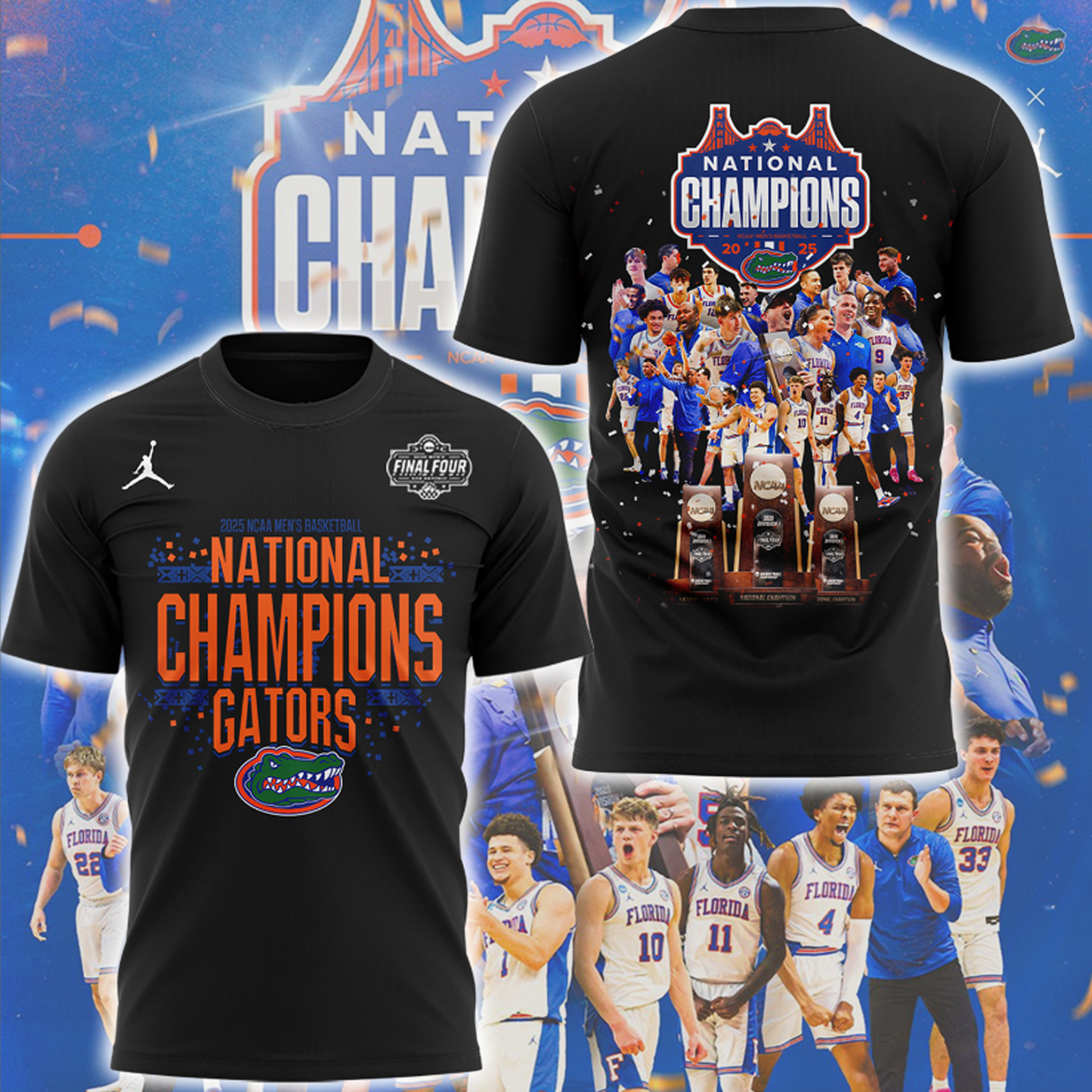 Florida Gators Men’s Basketball 3rd National Champions 3D Shirt
