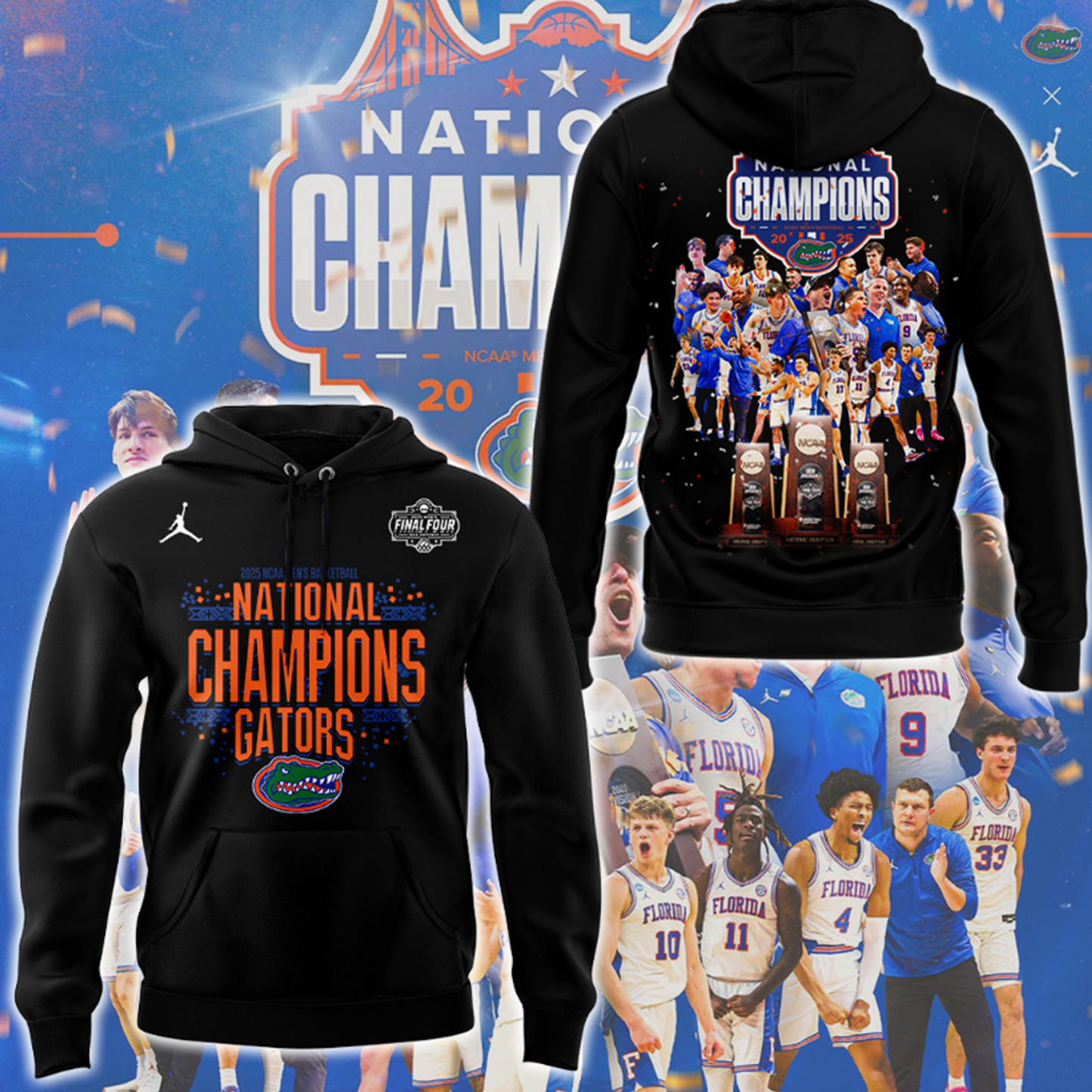 Florida Gators Men’s Basketball 3rd National Champions Hoodie