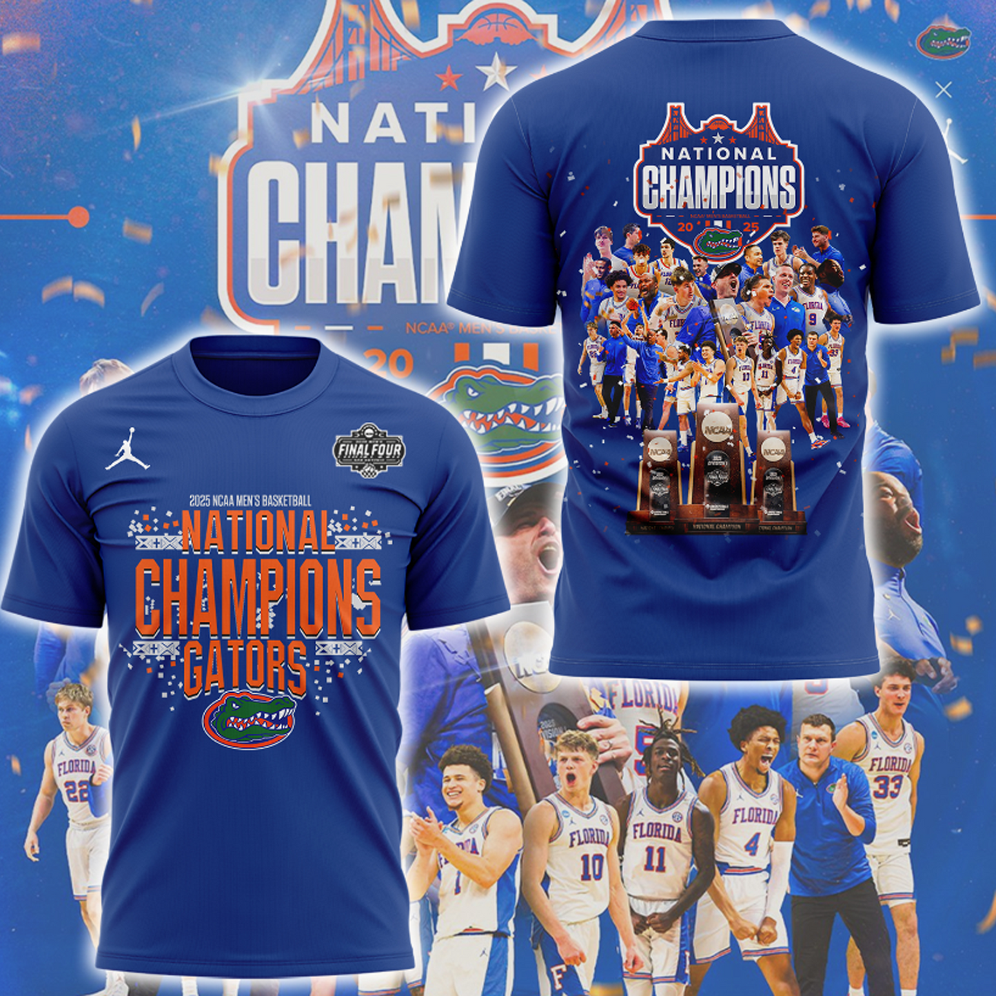 Florida Gators Men’s Basketball 3rd National Champions 3D Shirt