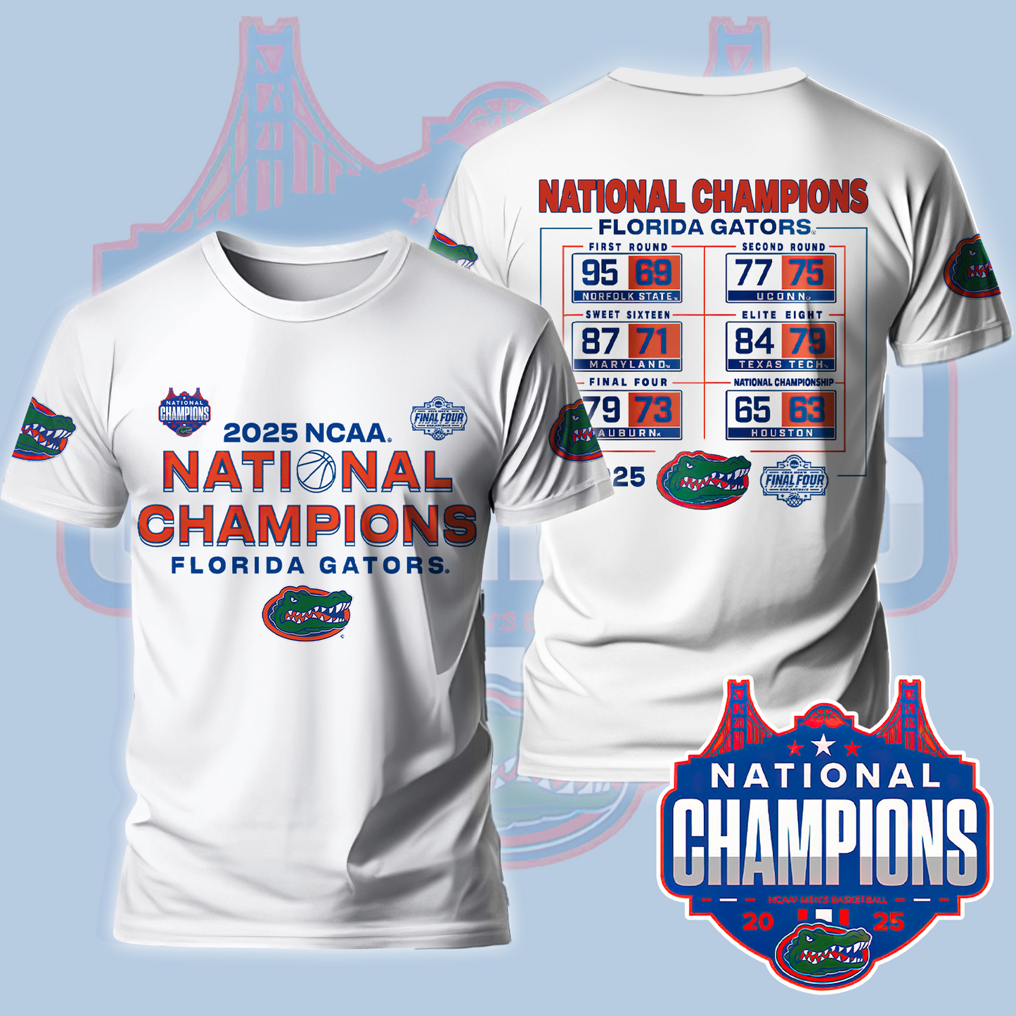 Florida Gators Mens Basketballl Hoodie Championship V13 2025