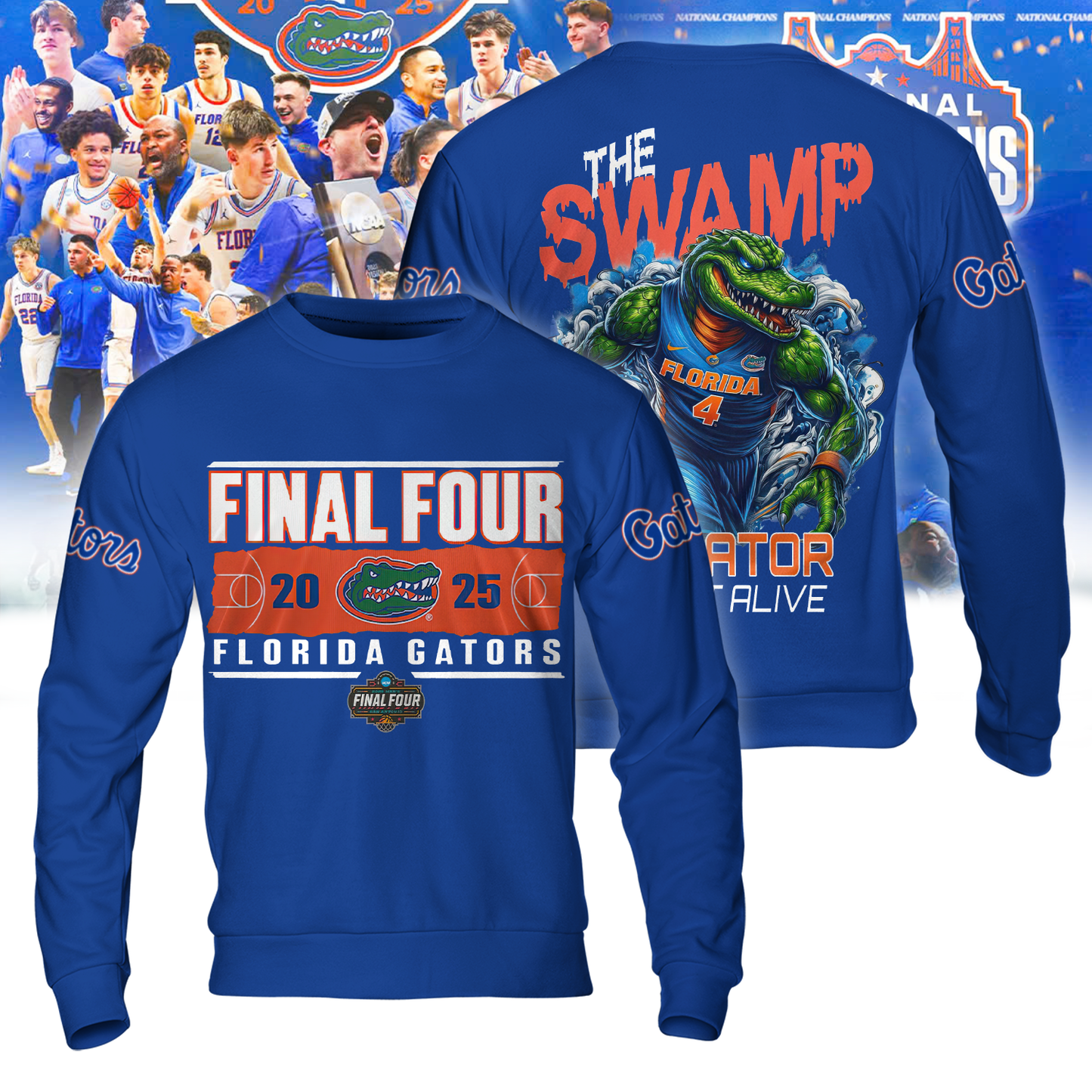 Florida Gators Mens Basketballl Hoodie Championship V14 2025