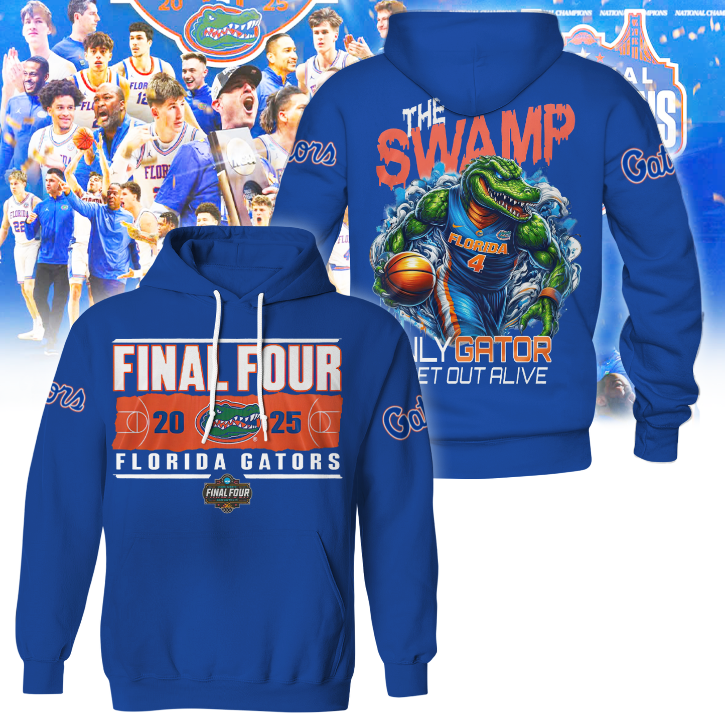 Florida Gators Mens Basketballl Hoodie Championship V14 2025