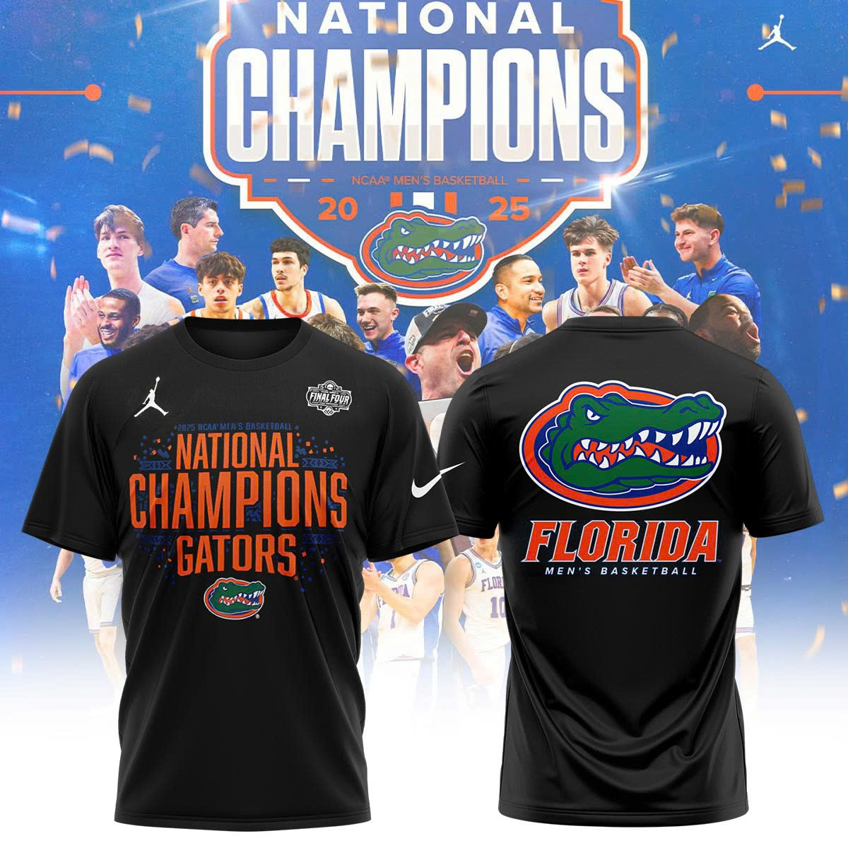 Florida Gators Mens Basketballl Hoodie Championship V1 2025