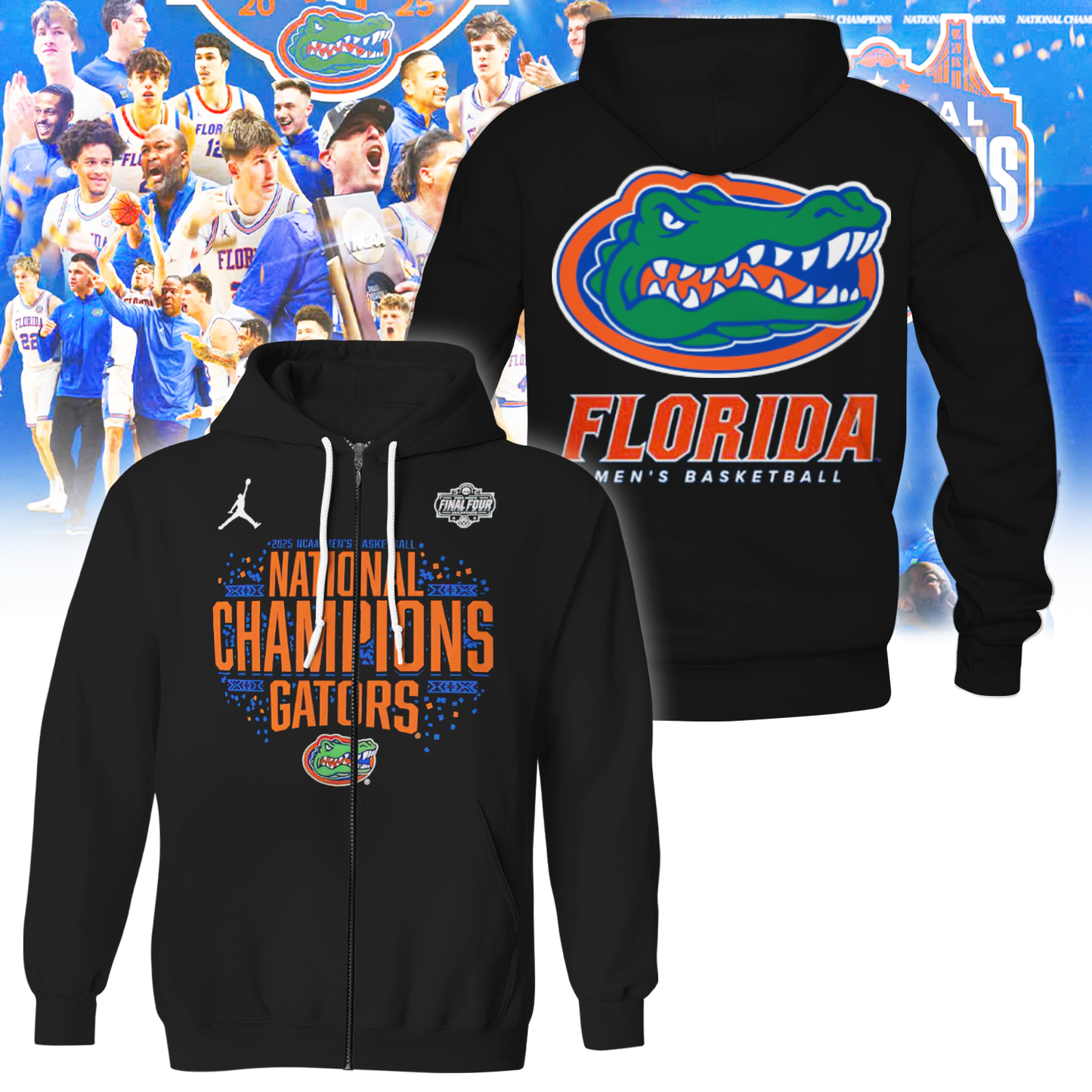 Florida Gators Mens Basketballl Hoodie Championship V1 2025