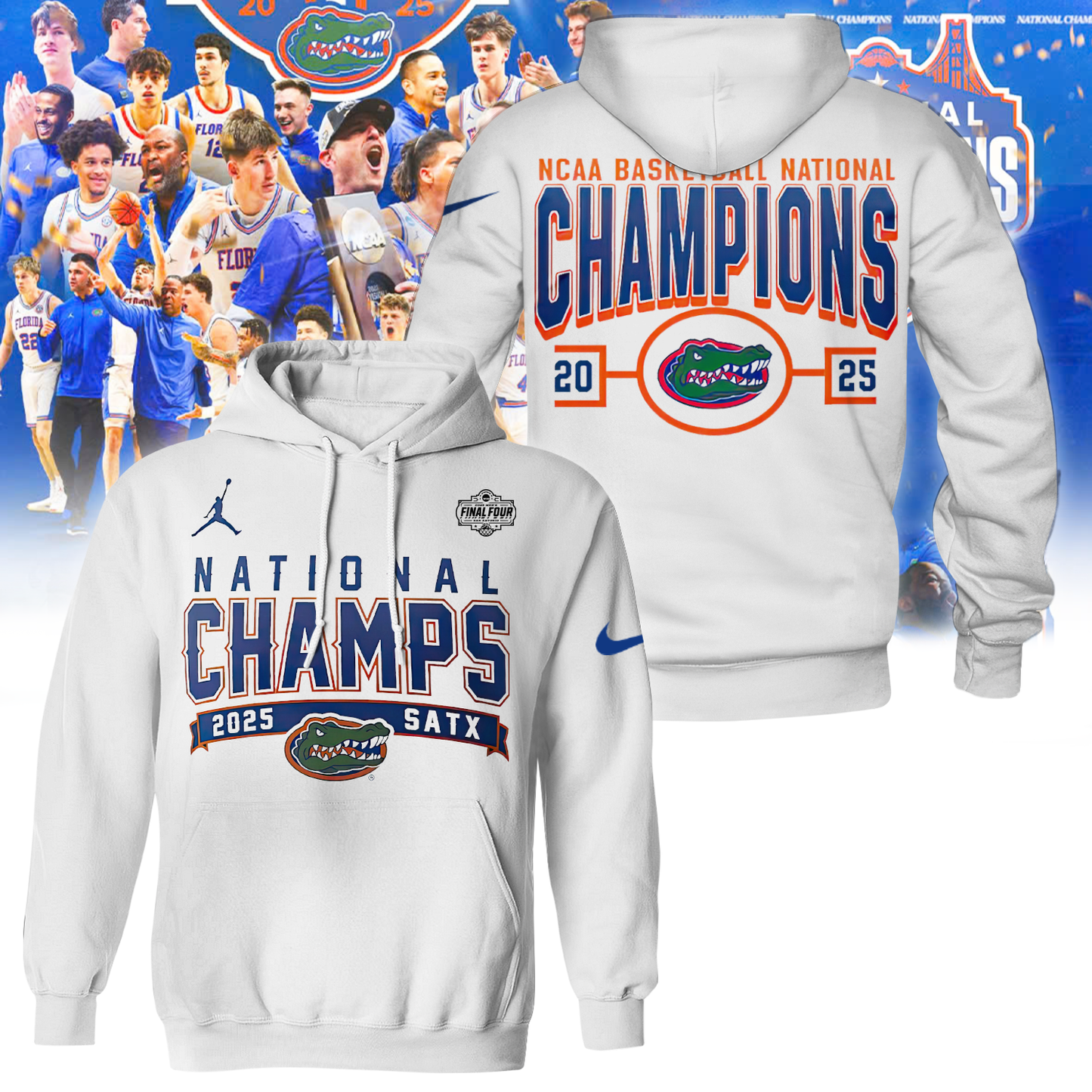 Florida Gators Mens Basketballl Hoodie Championship V2 2025