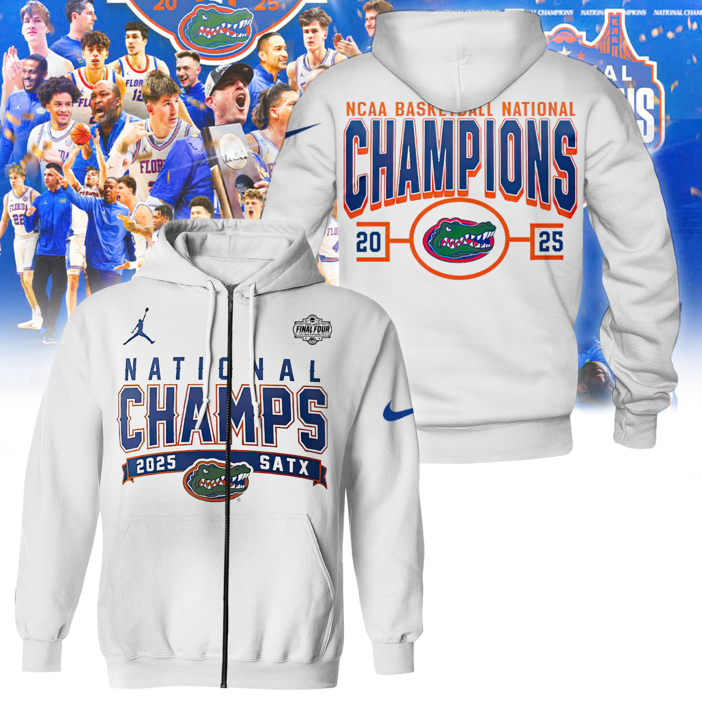 Florida Gators Mens Basketballl Hoodie Championship V2 2025