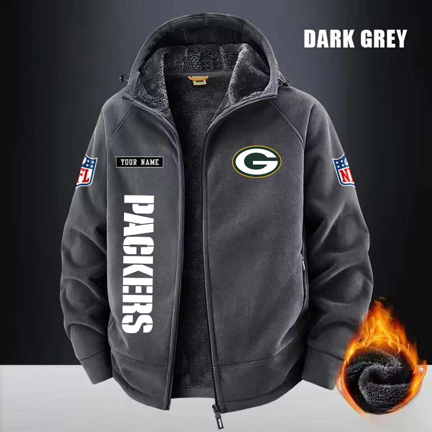 GB x NFL 3D Half-zip Hoodie DATND TANTD