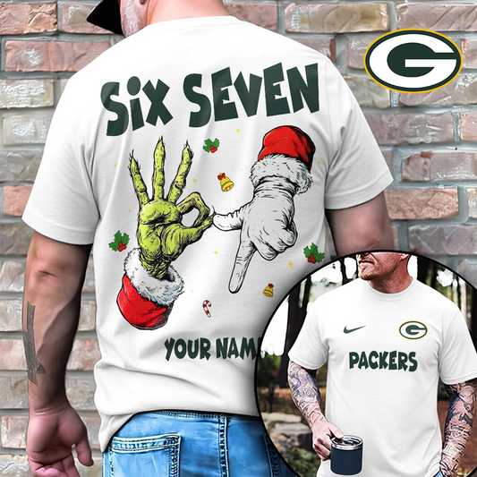 GB x NFL Funny Six Seven Hot Trend Tshirt Custom Any Name DATND TANTD