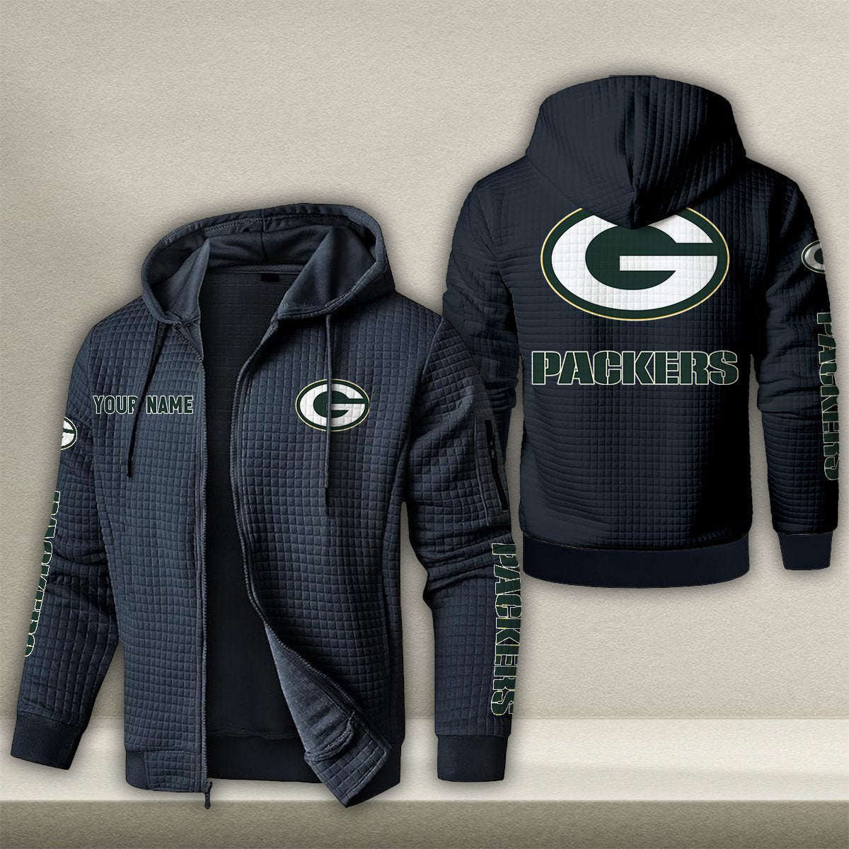 GB x NFL Quilted Zip Hoodie DatND DVT