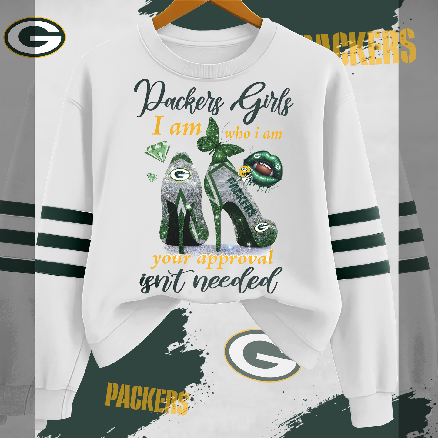 GBP NFL I Am Who I Am Glitter Sweatshirt DDT HLPHUONG