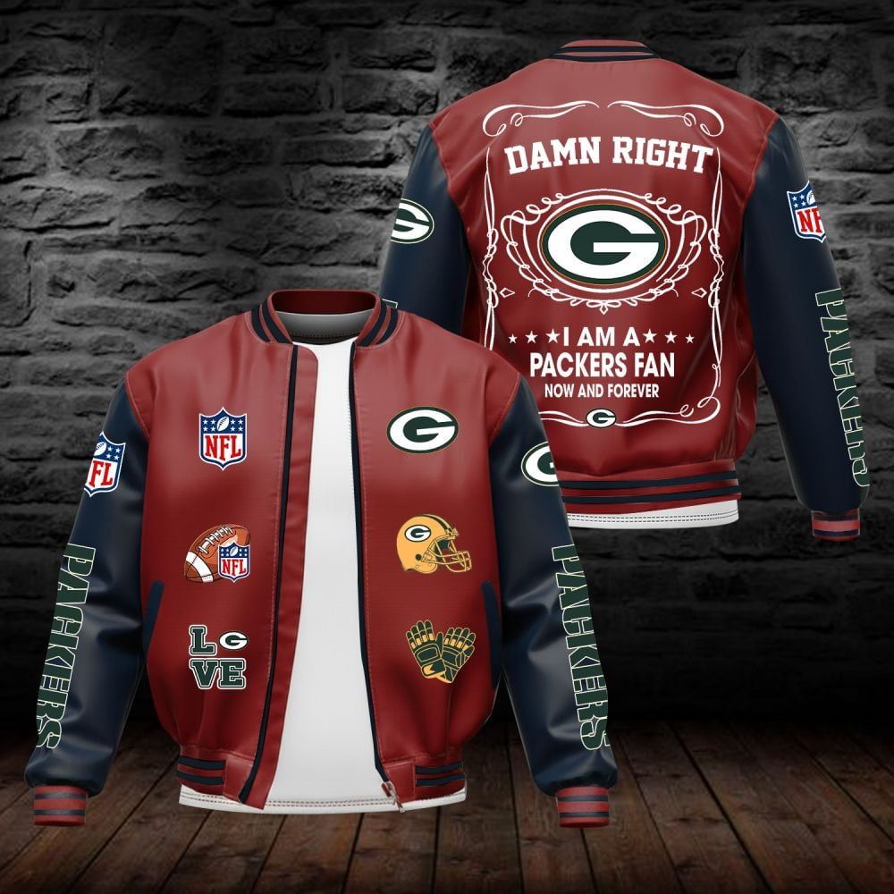 GBP NFL Premium Leather Bomber Jacket DDT HLPHUONG