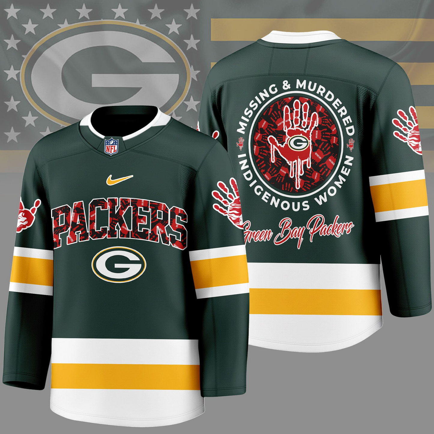 GBP Premium NFL MMIW Awareness Long Jersey DDT 101125 NTL