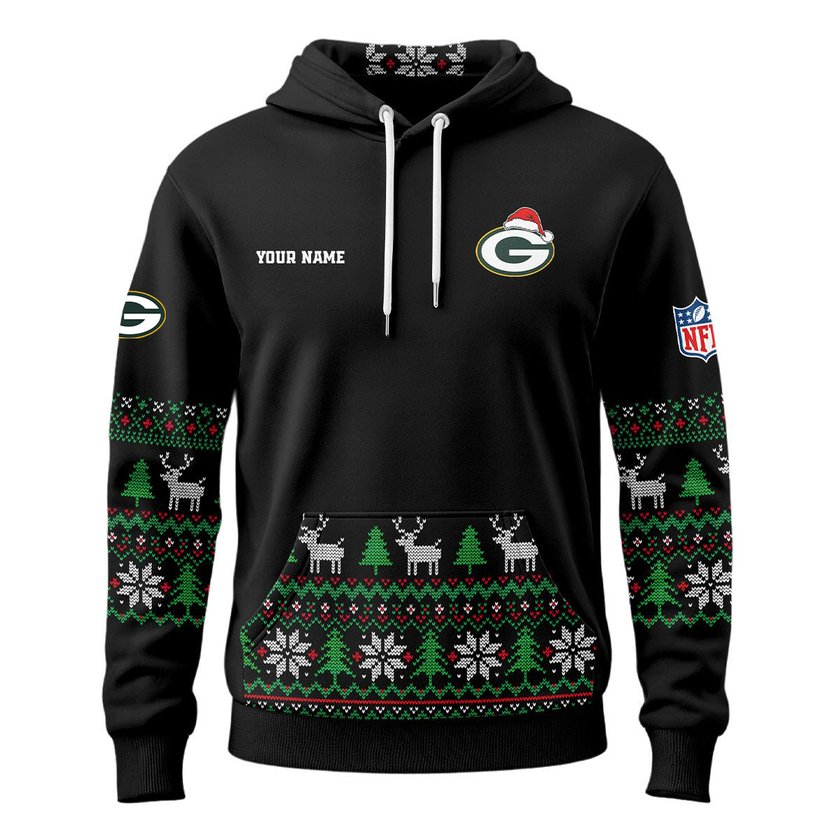 GBP Premium NFL Personalized Papa Claus Hoodie DDT CTND