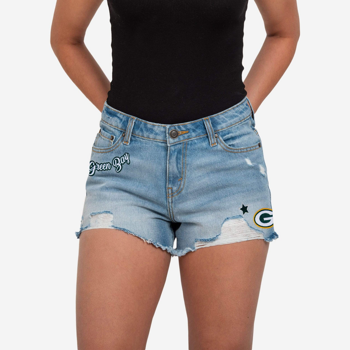 GBP Womens Team Logo Denim Shorts DDTTTV