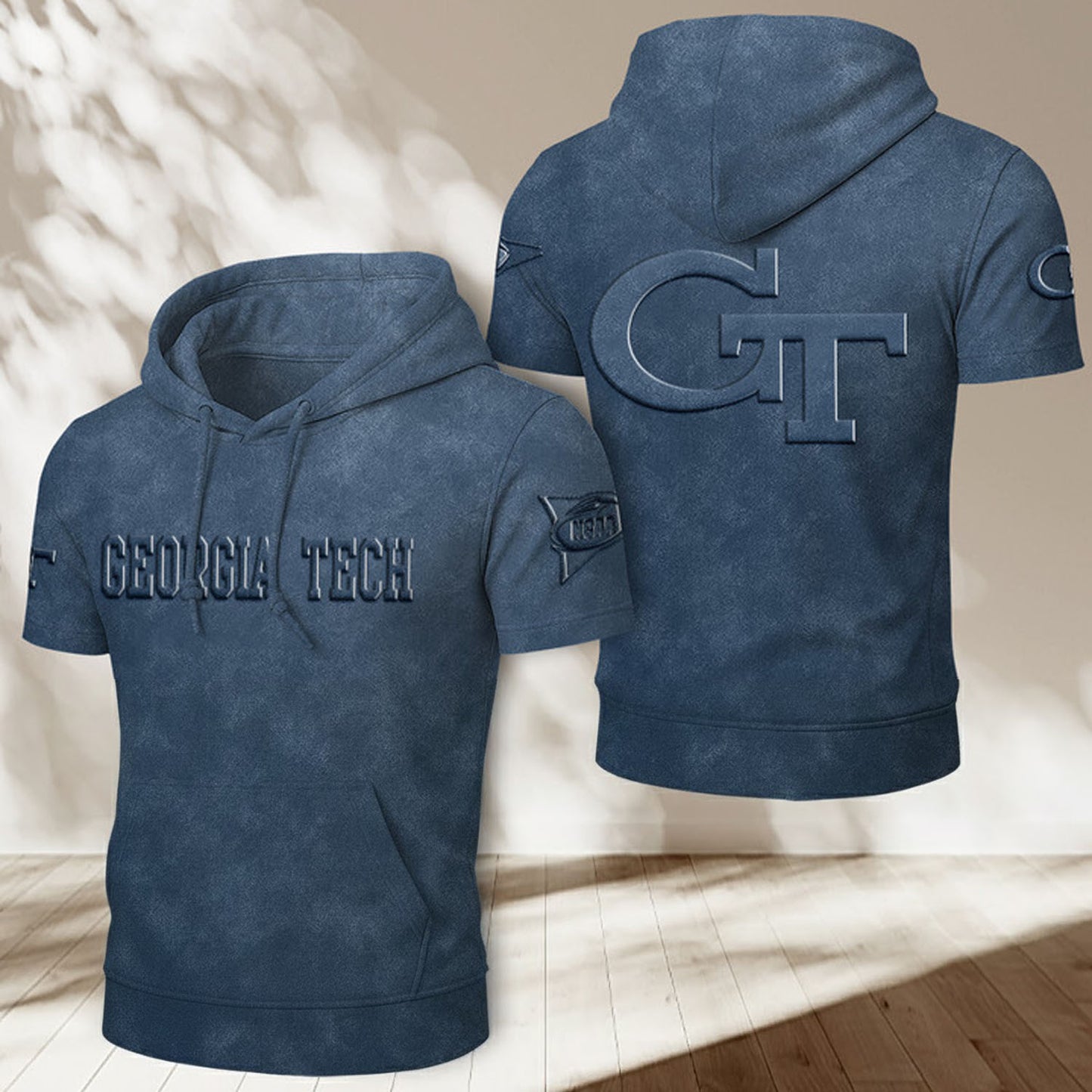 GT x NCAA Half Sleeve Hoodie T-Shirt DatND ThuongNH