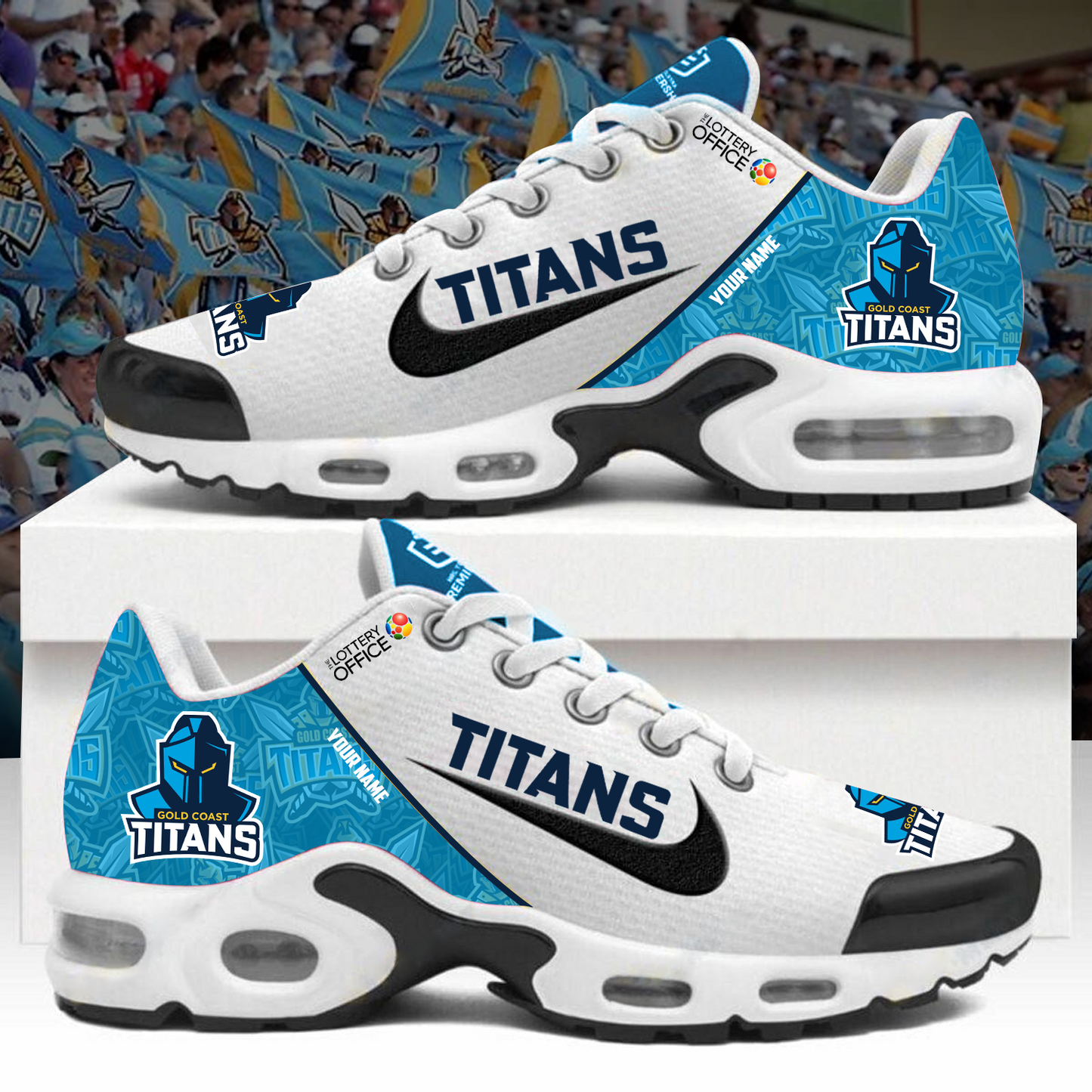 Gold Coast Titans NRL Custom Name NRL Air Max Plus Shoes NDD