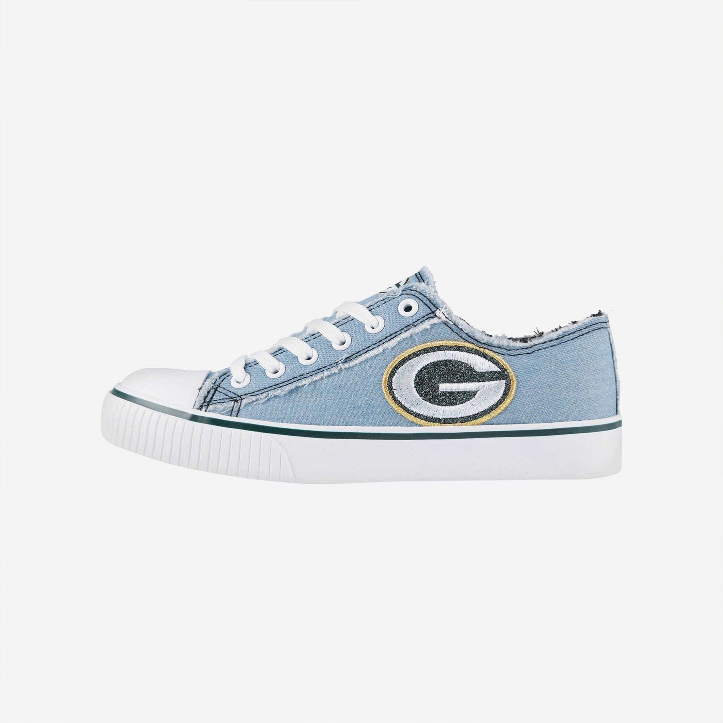 Green Bay Packers Womens Denim Low Top Canvas Shoes NDD