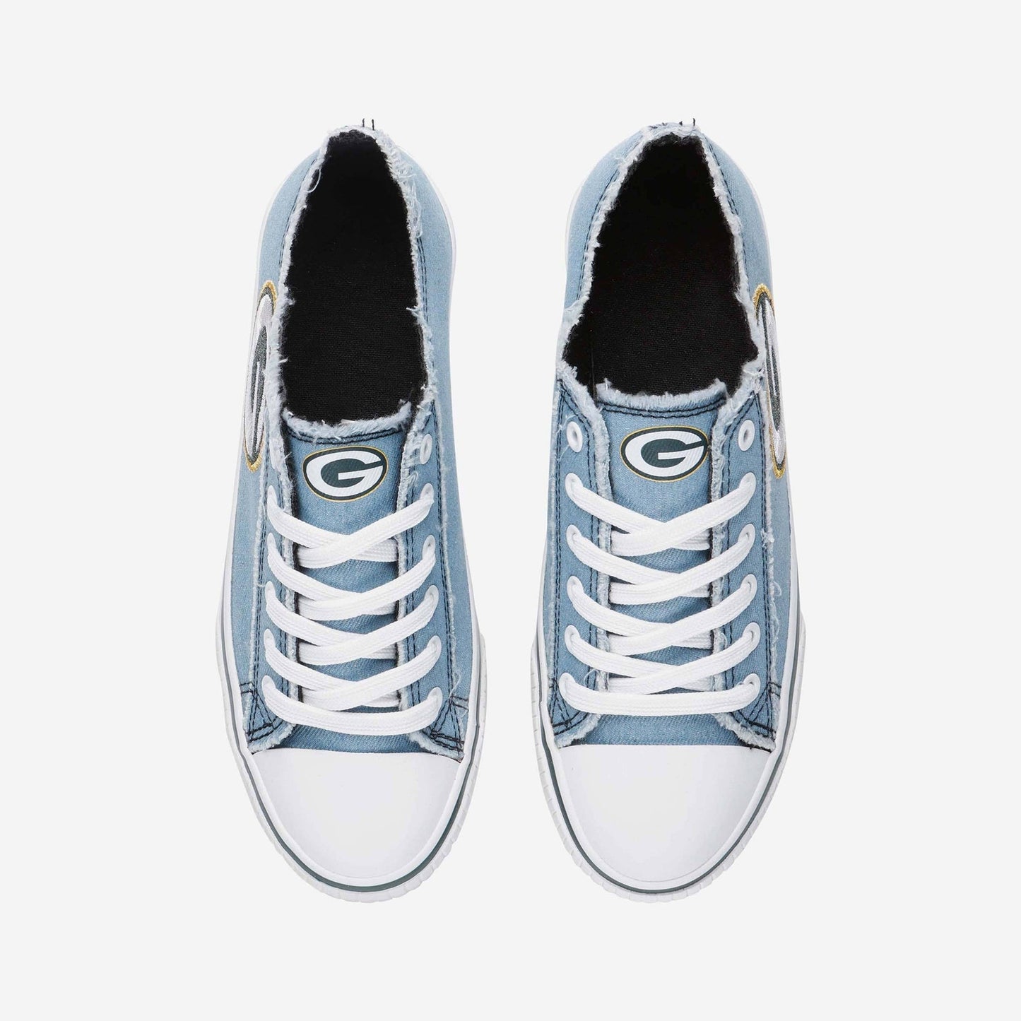 Green Bay Packers Womens Denim Low Top Canvas Shoes NDD