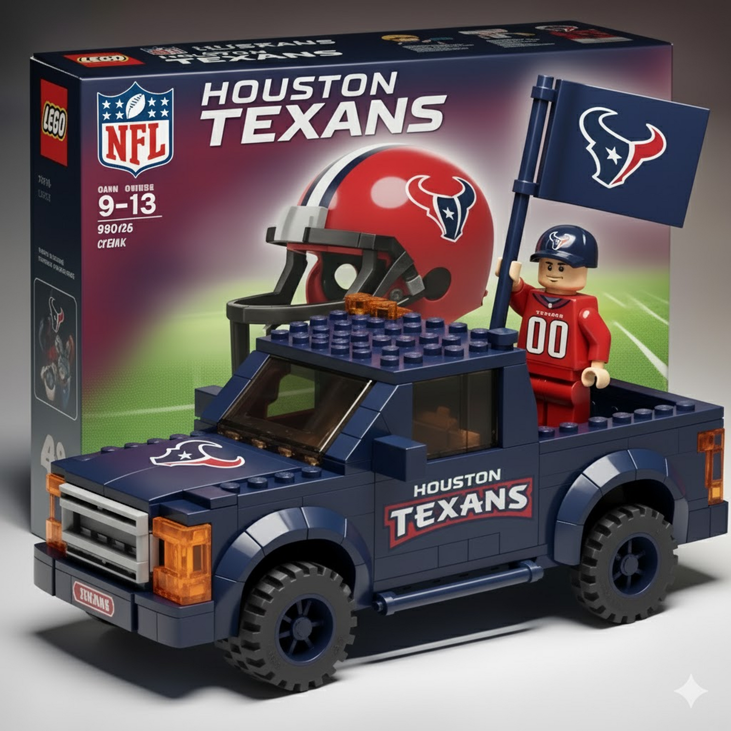 HOU x NFL Building Blocks Truck Toy Set DatND DVT