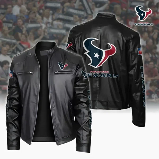 HOU x NFL Sport Leather Jacket DATND TANTD