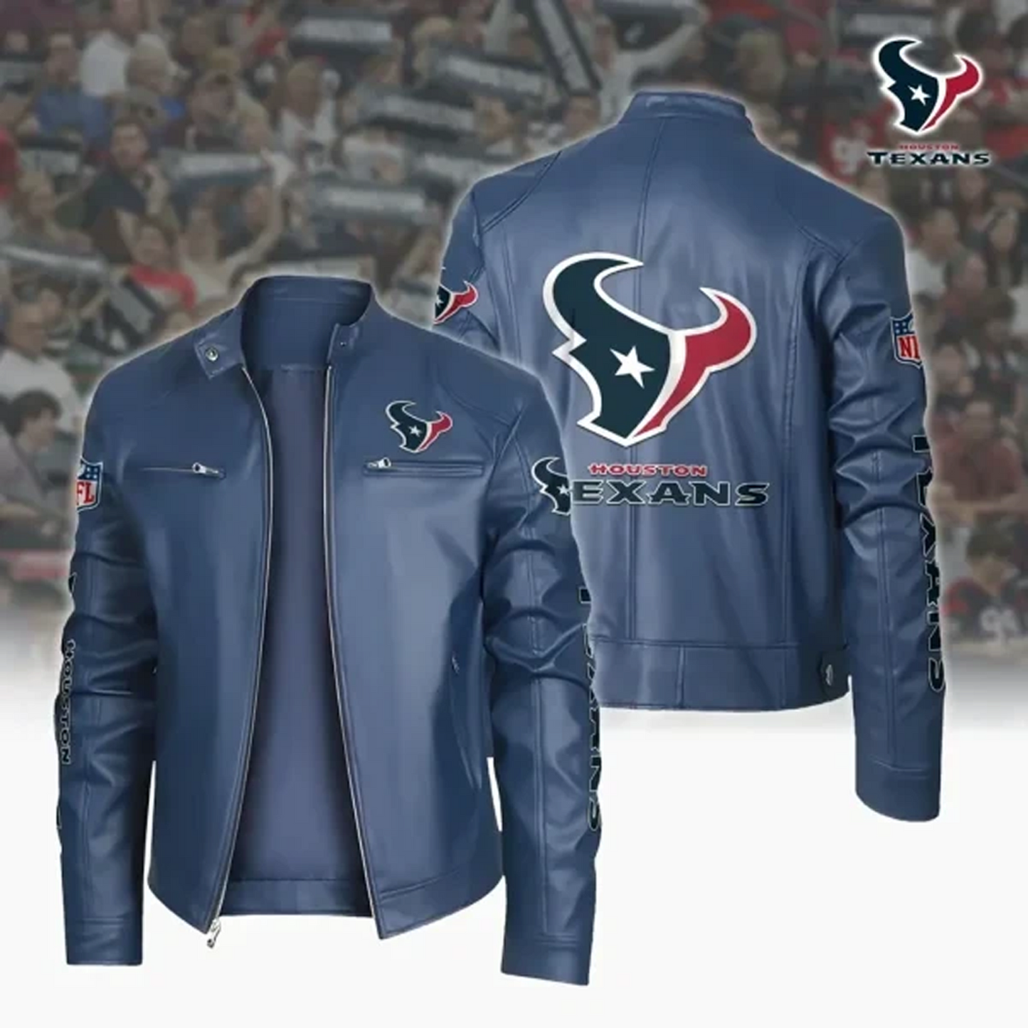 HOU x NFL Sport Leather Jacket DATND TANTD
