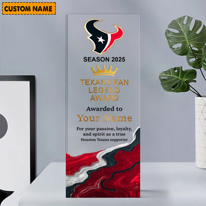 HT NFL Personalized Acrylic Award Plaque Funny Christmas Gift For Family DDT NTL