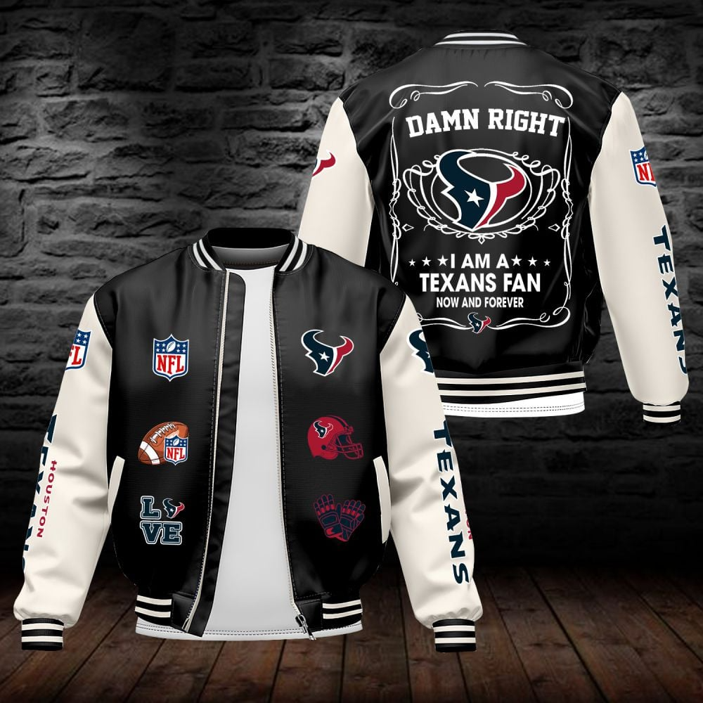 HT NFL Premium Leather Bomber Jacket DDT HLPHUONG