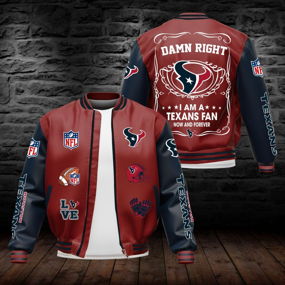 HT NFL Premium Leather Bomber Jacket DDT HLPHUONG