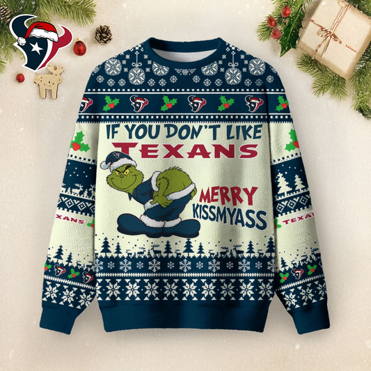 HT Premium NFL Merry Kissmyass Ugly Sweater DDT CTND