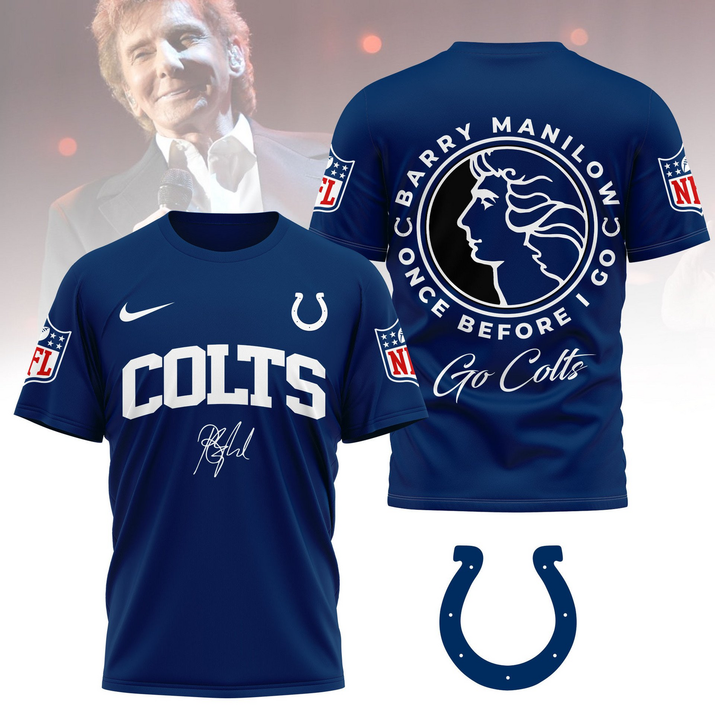 IC Premium NFL Barry Manilow Fan Shirt DDT CTND